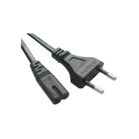 AC voedingskabel 2 pin EU 1x EURO stekker 1m
