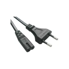 AC voedingskabel 2 pin EU 1x EURO stekker 1m