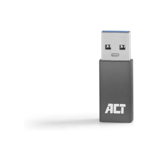ACT AC7375 tussenstuk voor kabels USB Type-C USB Type-A Grij