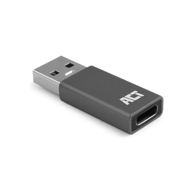 ACT AC7375 tussenstuk voor kabels USB Type-C USB Type-A Grij