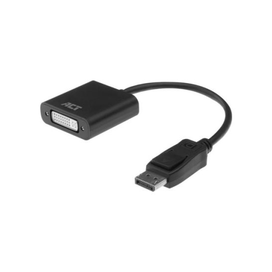 ACT 7510 video kabel adapter 0,15 m DisplayPort DVI-D Zwart ACT 7510 video kabel adapter 0,15 m DisplayPort DVI-D Zwart