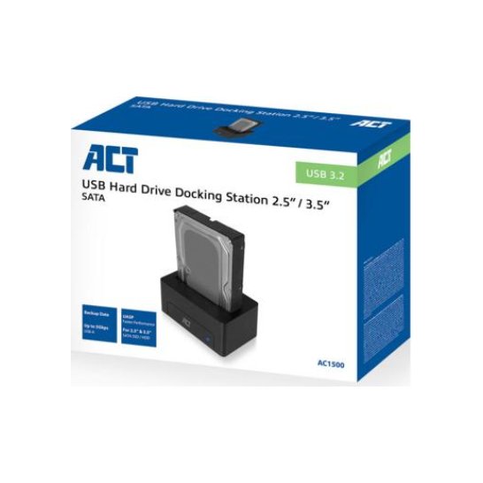ACT AC1500 basisstation voor opslagstations USB 3.2 Gen 1 (3 ACT AC1500 basisstation voor opslagstations USB 3.2 Gen 1 (3