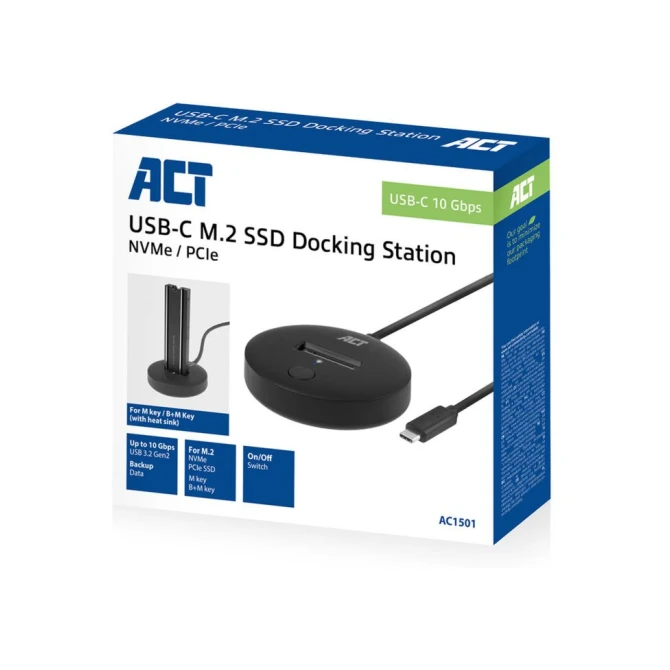 ACT AC1501 basisstation voor opslagstations USB 3.2 Gen 2 (3