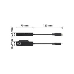 ACT AC1525 tussenstuk voor kabels USB Type-C SATA 7-pin + 15 ACT AC1525 tussenstuk voor kabels USB Type-C SATA 7-pin + 15
