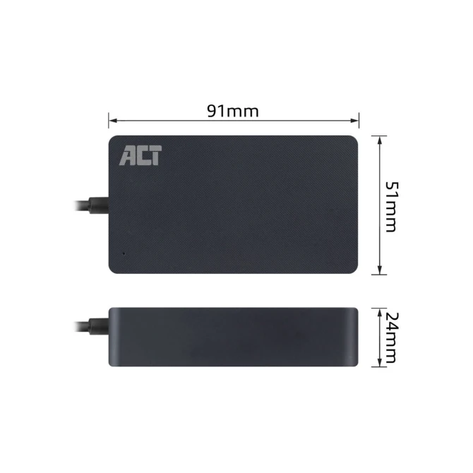 ACT AC2000 netvoeding & inverter Binnen 45 W Zwart