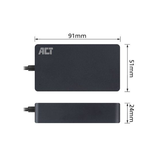 ACT AC2000 netvoeding & inverter Binnen 45 W Zwart
