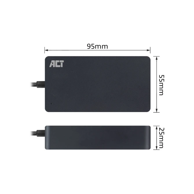 ACT AC2005 | Universele USB-C Notebook Lader | 65 Watt PDP | 2,75 Meter