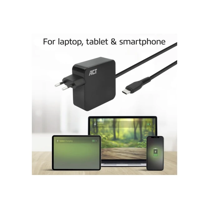 ACT USB-C laptoplader 65W PDP 2m