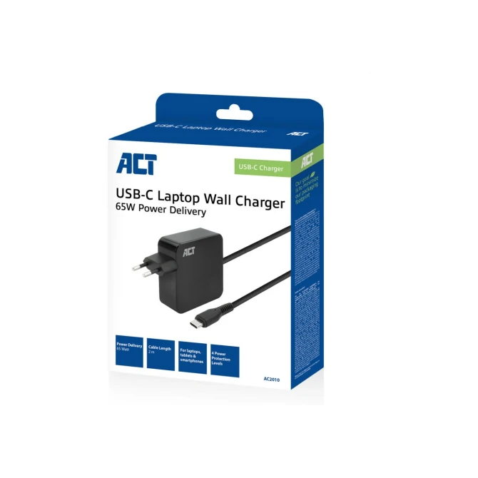 ACT USB-C laptoplader 65W PDP 2m