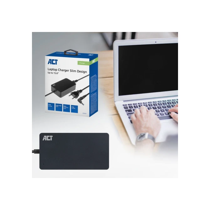 ACT AC2055 | Universele Compacte Notebook Lader | 65 Watt | 3 Meter
