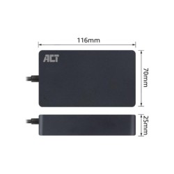 ACT AC2060 netvoeding & inverter Binnen 90 W Zwart ACT AC2060 netvoeding & inverter Binnen 90 W Zwart