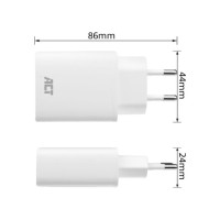 ACT AC2100 oplader voor mobiele apparatuur Wit Binnen