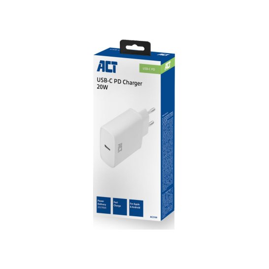 ACT AC2100 oplader voor mobiele apparatuur Wit Binnen