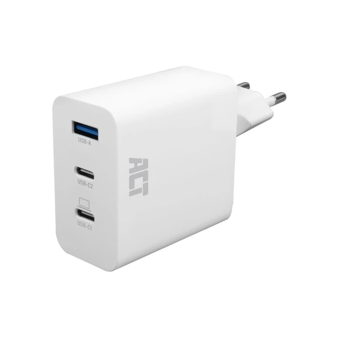 ACT USB-C/USB-A lader 65W 3-poorts met Power Delivery PPS, Q