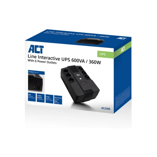 ACT AC2300 UPS Line-interactive 0,6 kVA 360 W