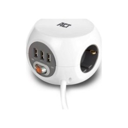 ACT AC2405 power uitbreiding 1,5 m 3 AC-uitgang(en) Binnen W ACT AC2405 power uitbreiding 1,5 m 3 AC-uitgang(en) Binnen W