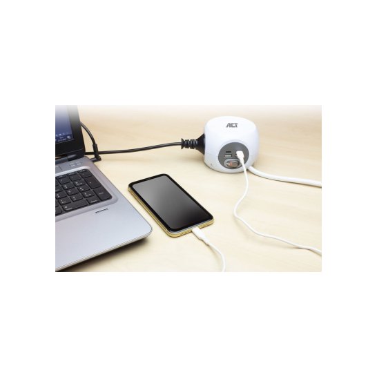 ACT AC2415 power uitbreiding 1,5 m 3 AC-uitgang(en) Binnen W