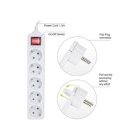 ACT AC2455 power uitbreiding 1,5 m 5 AC-uitgang(en) Binnen W