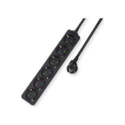 ACT AC2460 power uitbreiding 3 m 6 AC-uitgang(en) Binnen Zwa