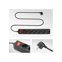 ACT AC2465 power uitbreiding 3 m 6 AC-uitgang(en) Binnen Zwa