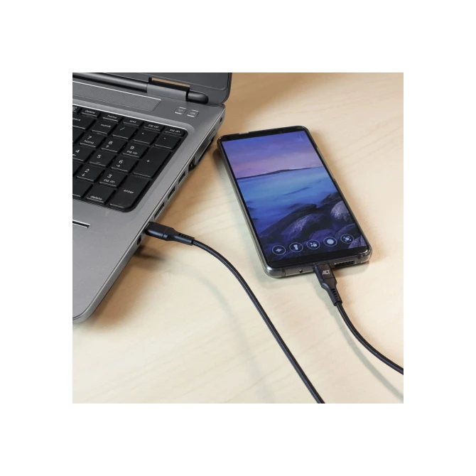 ACT AC3096 USB-kabel 1 m USB 2.0 USB C Zwart