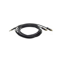 ACT AC3605 audio kabel 1,5 m 2 x RCA 3.5mm Zwart