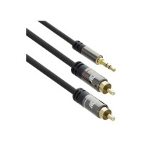 ACT AC3607 audio kabel 5 m 2 x RCA 3.5mm Zwart ACT AC3607 audio kabel 5 m 2 x RCA 3.5mm Zwart