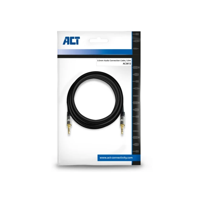 ACT AC3612 audio kabel 5 m 3.5mm Zwart