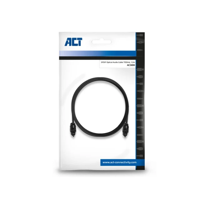 ACT AC3690 audio kabel 1,2 m TOSLINK Zwart