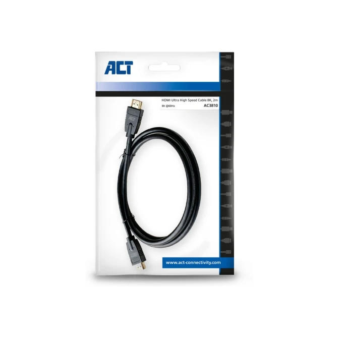 ACT AC3810 HDMI kabel 2 m HDMI Type A (Standaard) Zwart