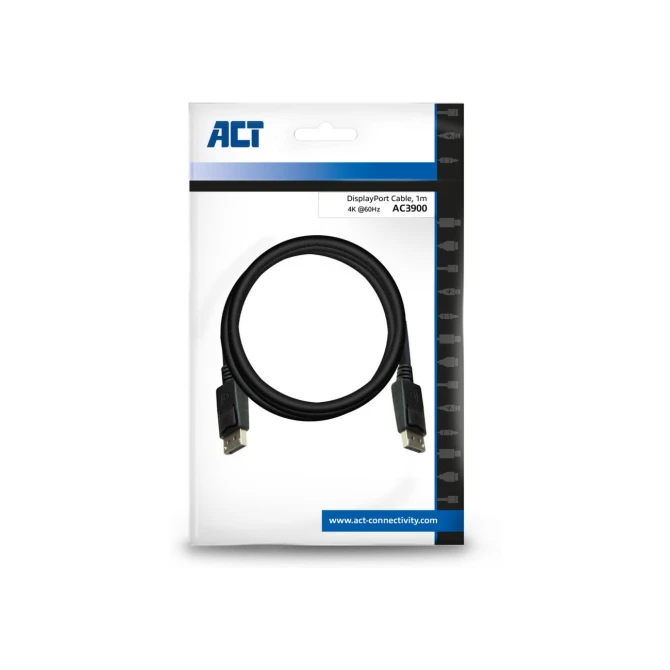ACT AC3900 DisplayPort kabel 1 m Zwart