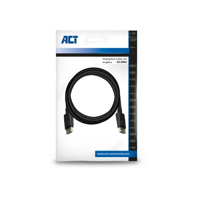 ACT AC3903 DisplayPort kabel 3 m Zwart