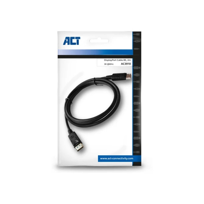 ACT AC3910 DisplayPort kabel 2 m Zwart