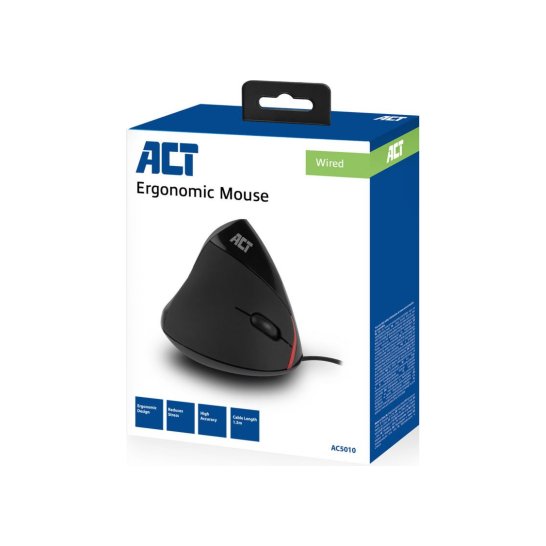 ACT AC5010 muis Rechtshandig USB Type-A Optisch 1000 DPI