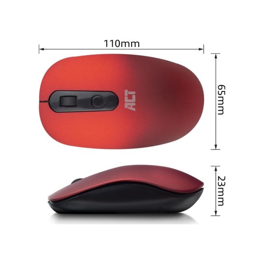 ACT AC5115 muis Ambidextrous RF Draadloos IR LED 1200 DPI