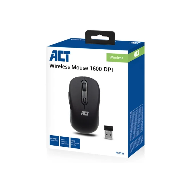 ACT AC5125 muis Ambidextrous RF Draadloos IR LED 1600 DPI