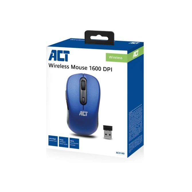 ACT AC5140 muis Ambidextrous RF Draadloos Optisch 1600 DPI