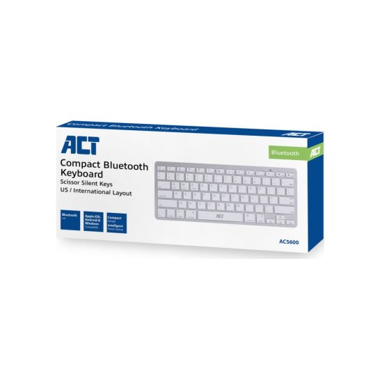 ACT AC5600 toetsenbord Bluetooth QWERTY US International Wit