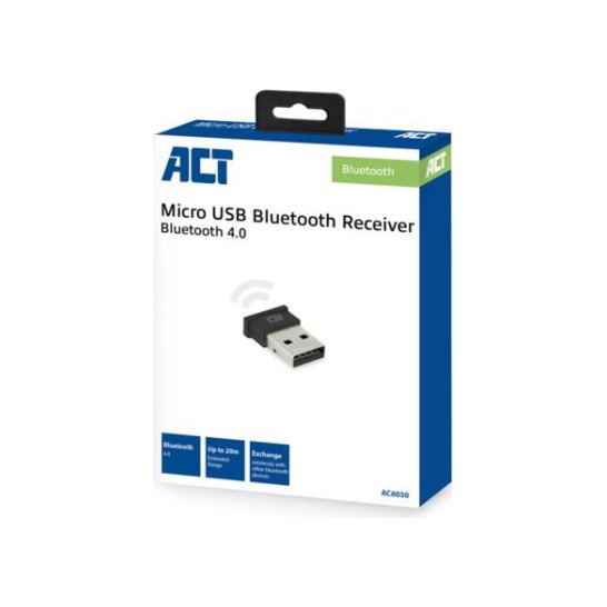 ACT AC6030 Bluetooth ontvanger 3 Mbit/s ACT AC6030 Bluetooth ontvanger 3 Mbit/s