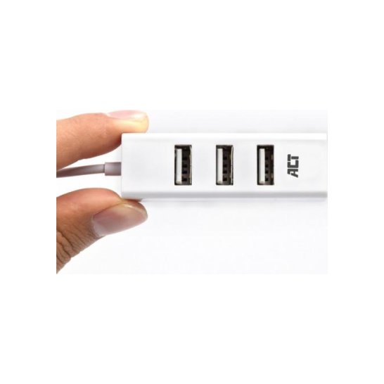 ACT AC6200 interface hub USB 2.0 480 Mbit/s Wit ACT AC6200 interface hub USB 2.0 480 Mbit/s Wit