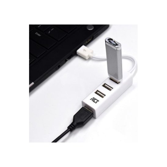 ACT AC6200 interface hub USB 2.0 480 Mbit/s Wit ACT AC6200 interface hub USB 2.0 480 Mbit/s Wit