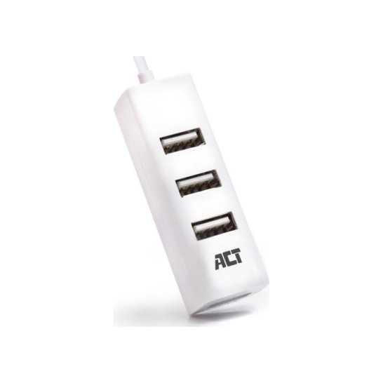 ACT AC6200 interface hub USB 2.0 480 Mbit/s Wit ACT AC6200 interface hub USB 2.0 480 Mbit/s Wit