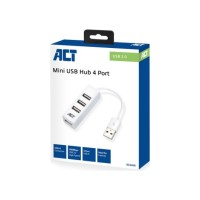 ACT AC6200 interface hub USB 2.0 480 Mbit/s Wit