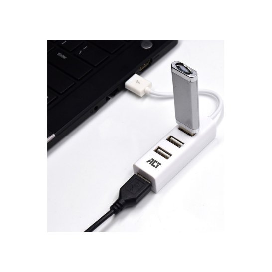 ACT AC6200 interface hub USB 2.0 480 Mbit/s Wit