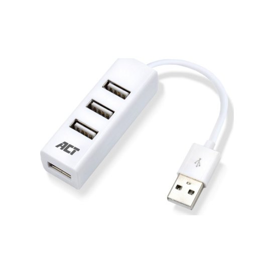 ACT AC6200 interface hub USB 2.0 480 Mbit/s Wit