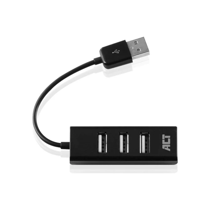 ACT AC6205 interface hub USB 2.0 480 Mbit/s Zwart