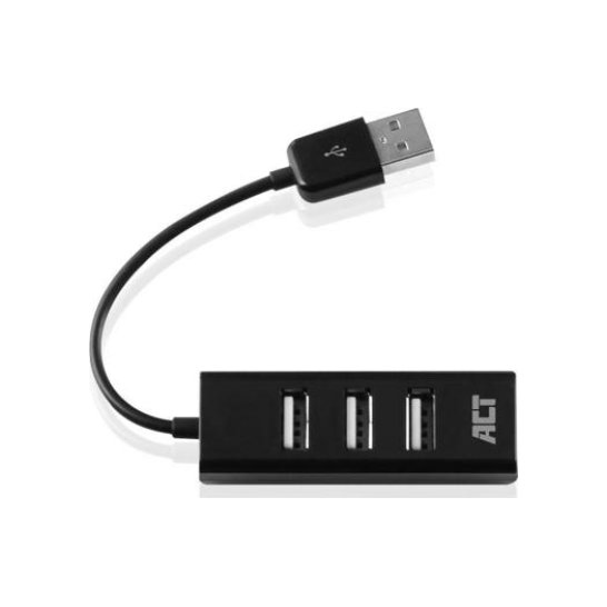 ACT AC6205 interface hub USB 2.0 480 Mbit/s Zwart ACT AC6205 interface hub USB 2.0 480 Mbit/s Zwart