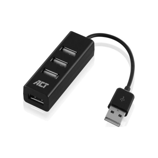 ACT AC6205 interface hub USB 2.0 480 Mbit/s Zwart ACT AC6205 interface hub USB 2.0 480 Mbit/s Zwart