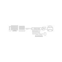 ACT AC6215 interface hub USB 2.0 480 Mbit/s Zwart ACT AC6215 interface hub USB 2.0 480 Mbit/s Zwart
