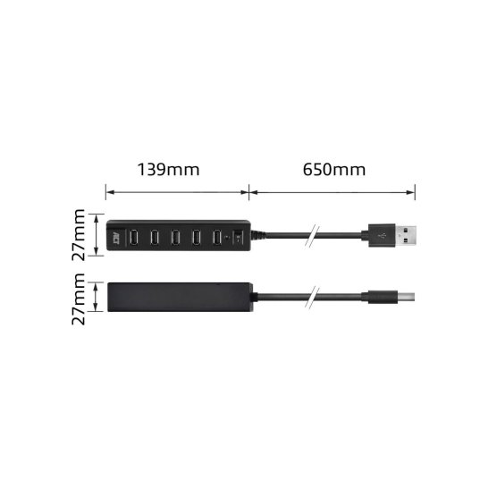 ACT AC6215 interface hub USB 2.0 480 Mbit/s Zwart ACT AC6215 interface hub USB 2.0 480 Mbit/s Zwart